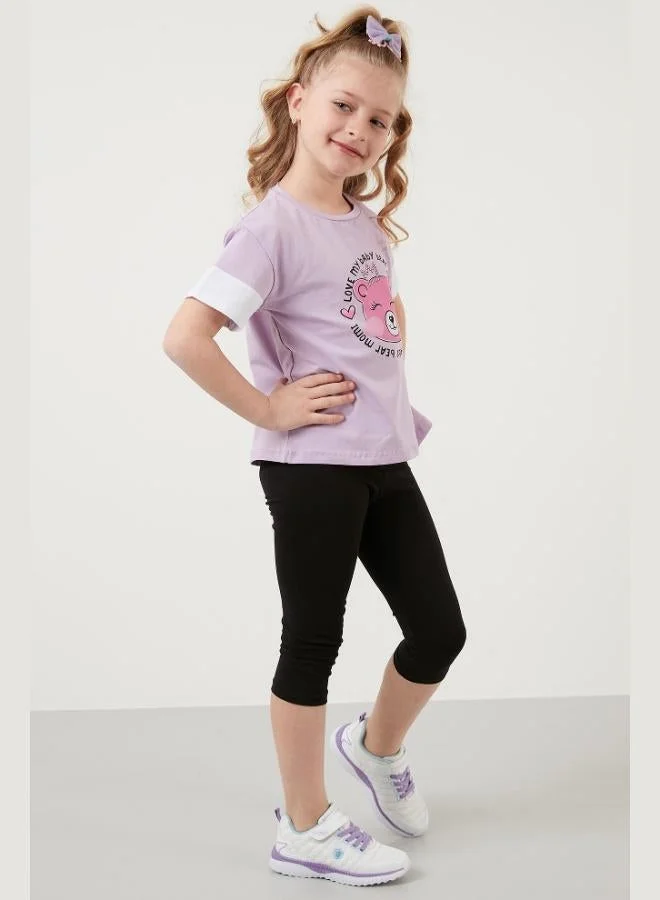 Lela Lela Cotton Printed Crew Neck T Shirt Girl T-Shirt 6211038