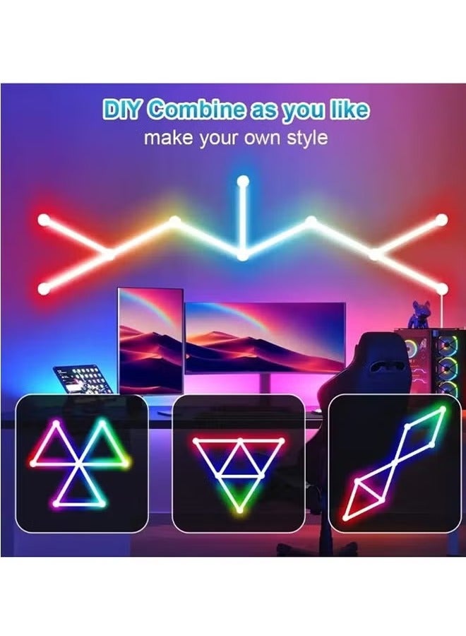 XiuWoo 9 LED Wall Lights WiFi Dimmable Smart DIY Light Bar Music Sync APP Control RGB Wall Lights for Gaming Room Home Decor - Image 2