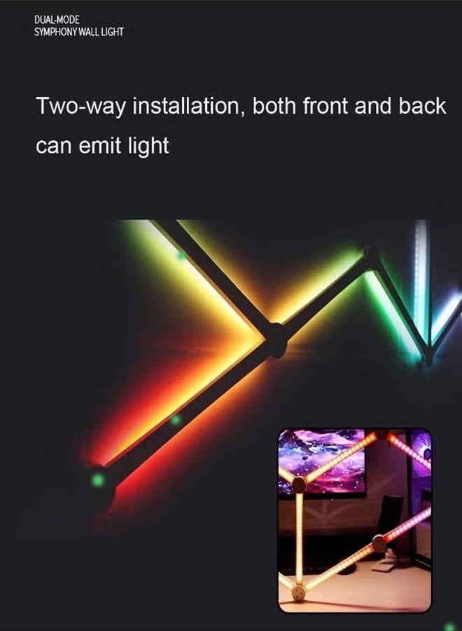 XiuWoo 9 LED Wall Lights WiFi Dimmable Smart DIY Light Bar Music Sync APP Control RGB Wall Lights for Gaming Room Home Decor - Image 5