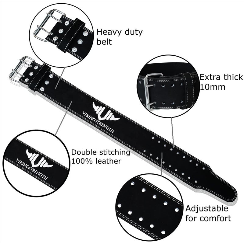 Vikingstrength Premium Weight Lifting Belt with Lifting Straps, Gym Weightlifting Belt for Men and Women, perfect for Squat, Powerlifting, Crossfit and Deadlifting (3XL) - Image 5