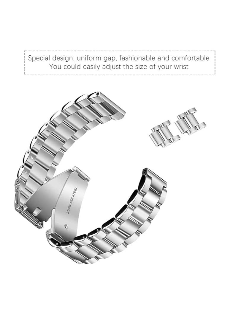 Strap for Xiaomi Redmi Watch 5 Active, [Stainless Steel Replacement Bracelet] [Wear-Resistant] [Corrosion Resistance], Band for Xiaomi Redmi Watch 5 Active - Silver - Image 4