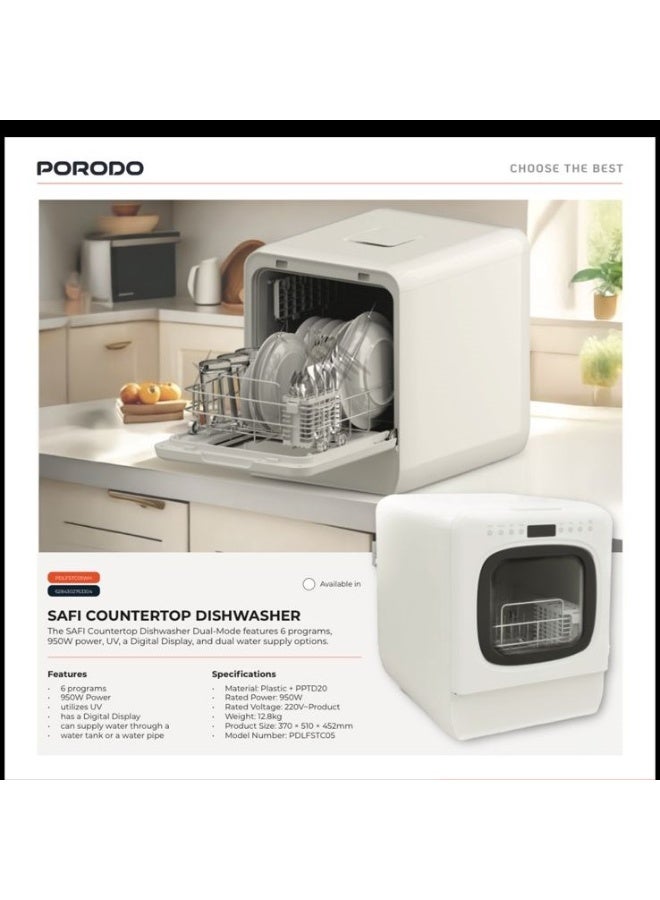 Porodo SAFI Countertop Dishwasher - Image 3