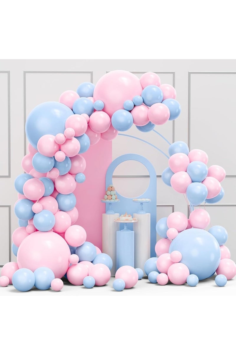 as picture Pink Blue 134pcs Pink and Blue Balloons Garland Arch Kit, for Birthday Baby Showers Weddi