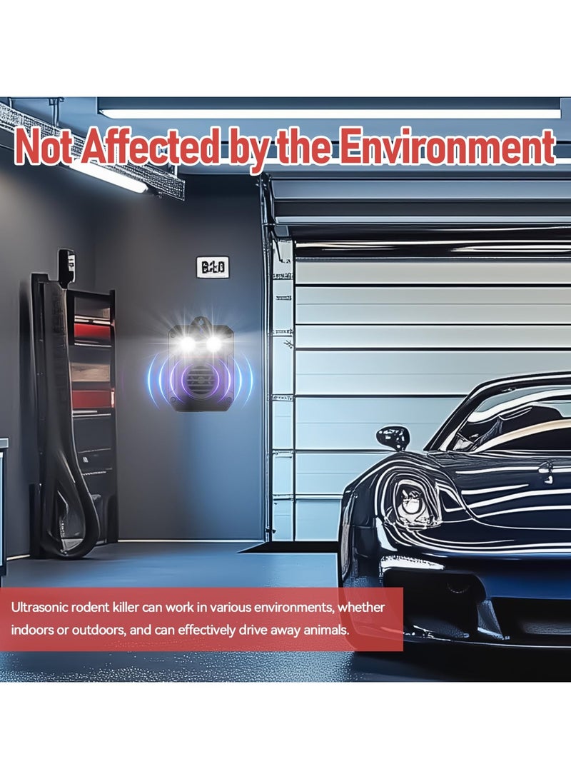 Generic Car Rodent Repellent Under Hood Ultrasonic Rat Repellent with Strobe Light,Mouse Deterrent to Keeping Rodents Out of Car,3 Power Supply Squirrel  - Image 4