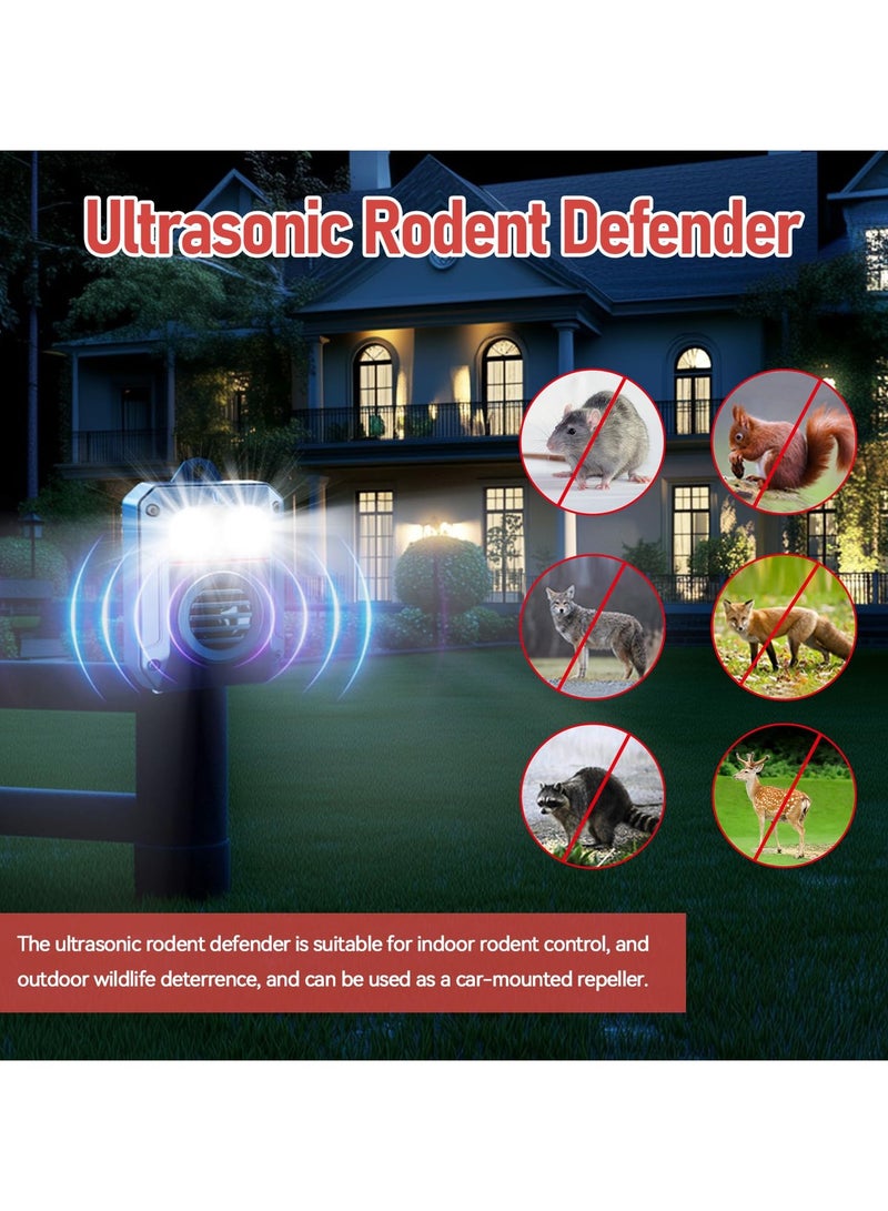 Generic Car Rodent Repellent Under Hood Ultrasonic Rat Repellent with Strobe Light,Mouse Deterrent to Keeping Rodents Out of Car,3 Power Supply Squirrel  - Image 5