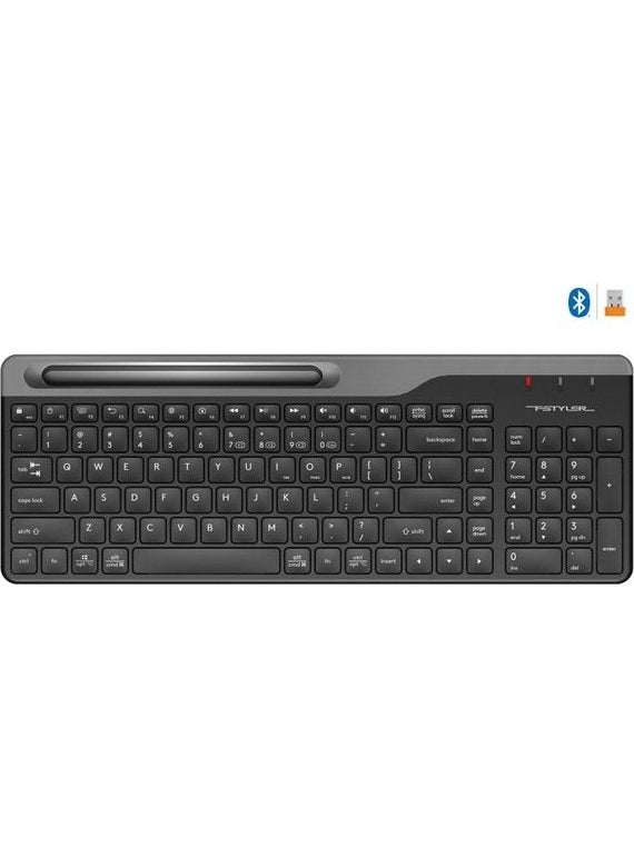 A4TECH A4 Tech FBK25 Q Bluetooth, 2.4g Wireless Keyboard, Black  - Image 1