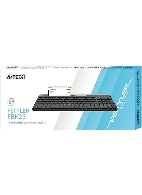 A4TECH A4 Tech FBK25 Q Bluetooth, 2.4g Wireless Keyboard, Black  - Image 3