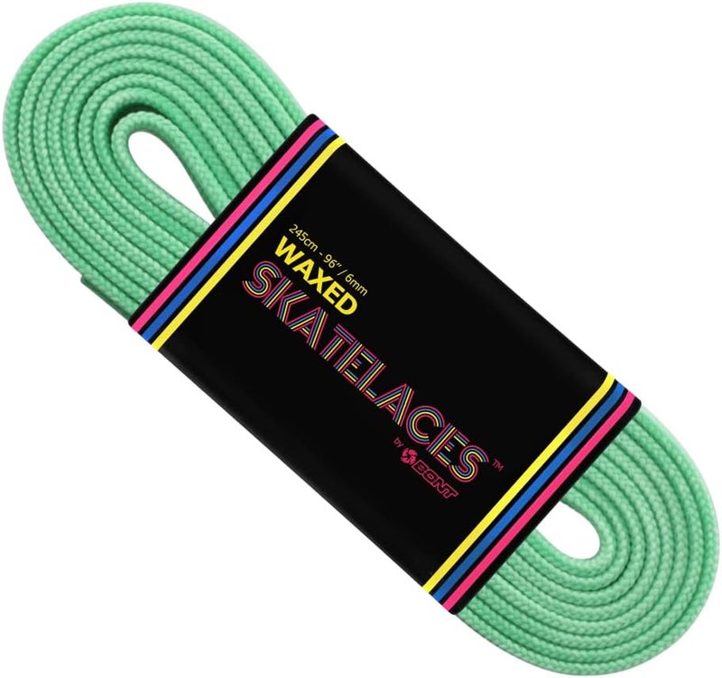 Bont Skates Waxed Laces - 6mm & 8mm - 47" 71" 79" 96" 108" - Pistachio Green - Image 1
