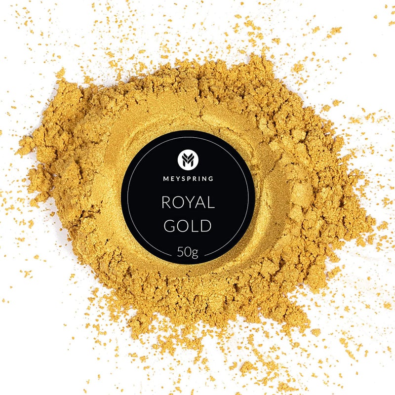 MEYSPRING MEYSPRING Royal Gold Mica Powder for Epoxy Resin, Kintsugi Gold - Epoxy Resin Pigment - Resin Color for Kintsugi Repair Kit & Metallic Epoxy, Resin Art Supplies - Cosmetic Grade Mica Powder  - Image 2