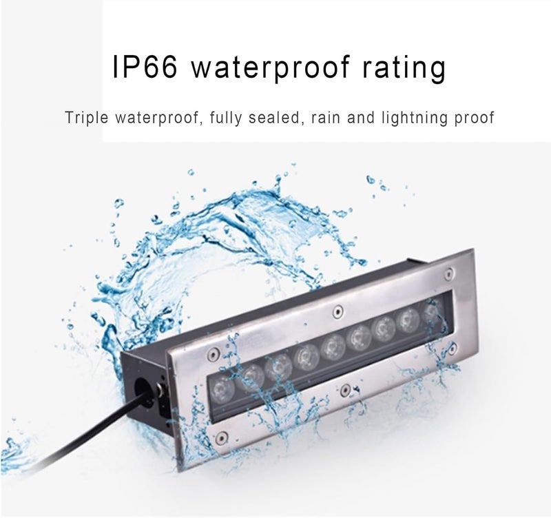 مصباح أرضي خارجي LED غسيل جدران بجهد منخفض AC12/24V مقاوم للماء IP66 شريط طويل غائر تحت الأرض لإضاءة الحدائق والمدرجات والممرات والساحات والممرات - Image 4
