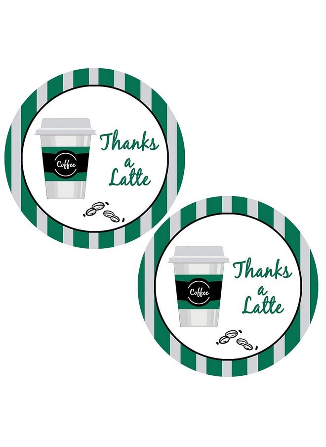 Besttile - Thanks A Latte Stickers1.5 Inch Customer Appreciation Labels For Favors Bagsenvelope Sealsgoodie Bagssuitable For Small Businesscafe500 Pcs Per Roll - Image 1