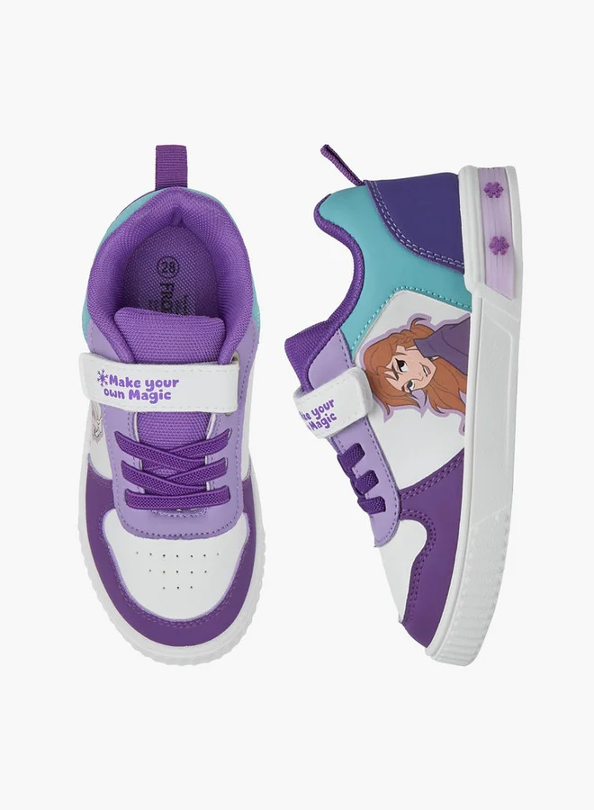 ديزني Frozen Print Sneakers with Hook and Loop Closure