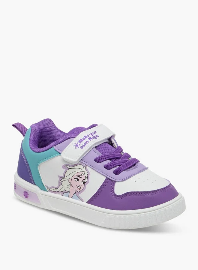 Disney Frozen Print Sneakers with Hook and Loop Closure
