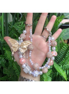 Tassel Butterfly Mobile Phone Chain Heavy Industry Diamond Double Layer Mobile Phone Pendant Joker Bag Chain Live Explosions-Specifications:A-1015