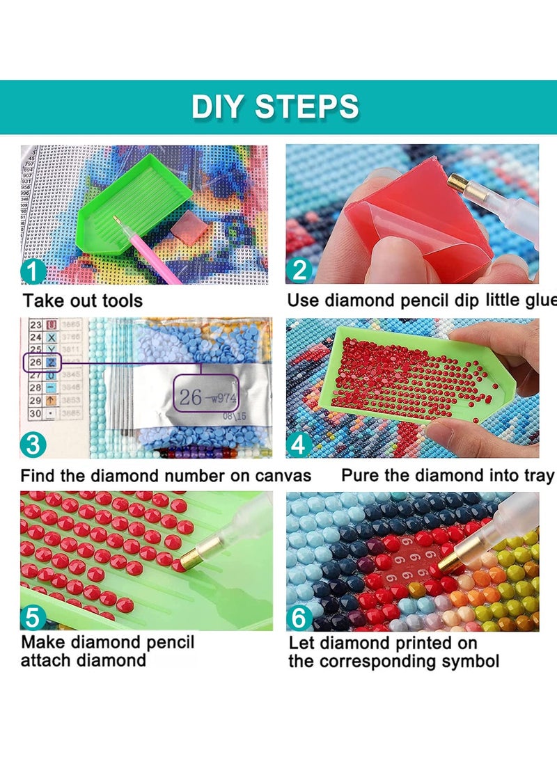 Rainbow DIY Unicorn Diamond Painting Decoration Kit 5D Art Decoration Kit Is Suitable For Beginners, Adults, And Children, With Full Diamond Paint With Diamonds, Crystal Diamonds, And Desktop Decoration. - Image 3