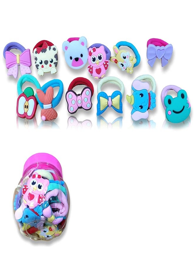 MYSELF Pack of 24 cartoon characters rubber band for hair for girls - Image 1