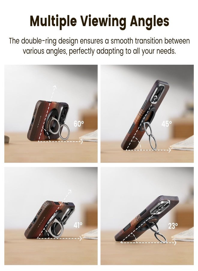 PITAKA MagSafe Phone Grip, 360 Degree Rotation Magnetic Phone Grip Compatible with iPhone 17/16/15/14/13/12 [MagEZ Grip 3, Black] - Image 3