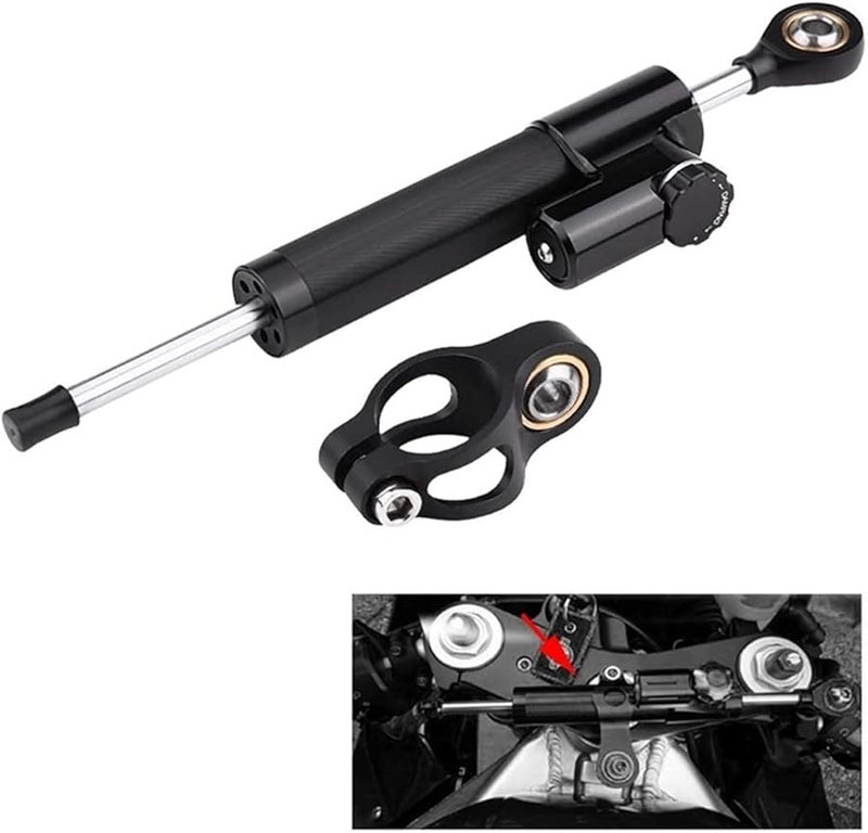 Golden Black CNC Motorcycle Steering Damper Shock Absorber Stabilizer For Electric Scooters - Image 4
