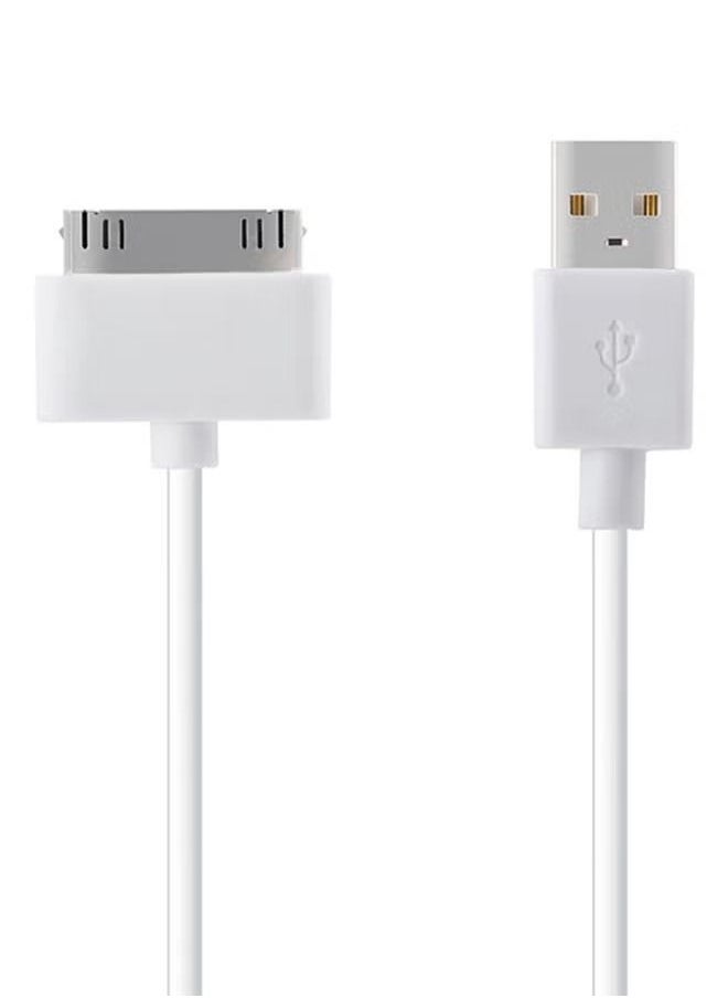 إيف - كابل شحن ومزامنة البيانات لهاتف Apple iPhone 4 4S 3G 3GS iPad 1 2 3 أبيض - Image 1