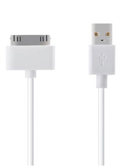 إيف كابل شحن ومزامنة البيانات لهاتف Apple iPhone 4 4S 3G 3GS iPad 1 2 3 أبيض  - Image 1