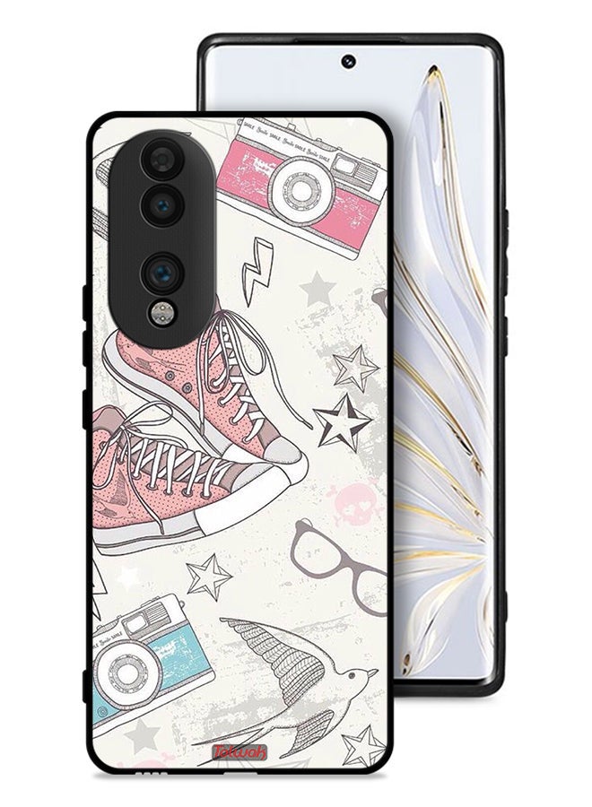 Tolwak Honor 70 Protective Case Cover Canva Shoes And Camera Art - Image 1