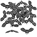 SaktopDeco Black Bats Halloween Decoration Mini 3D Plastic Bat Party Artificial Bats for Crafts Creepy Scary Prank - Image 2