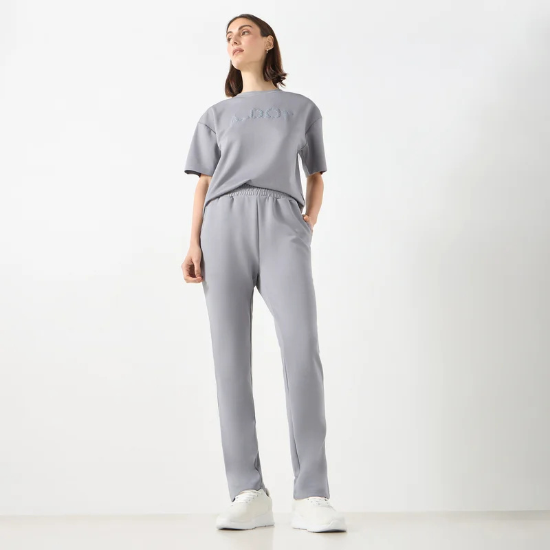 ADOT by Splash Track Pants with Elasticated Waistband and Pockets