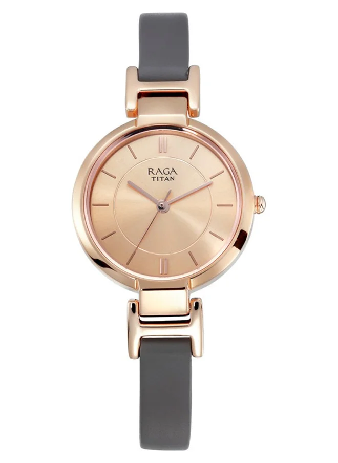 تيتان Leather Analog Wrist Watch 2608WL01