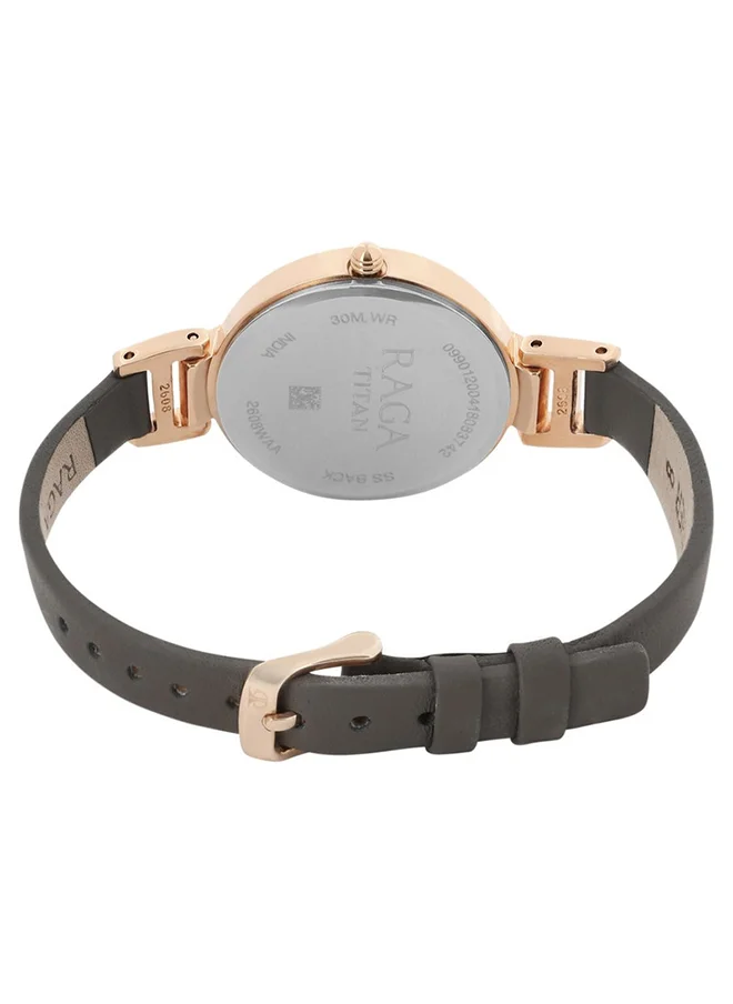 تيتان Leather Analog Wrist Watch 2608WL01