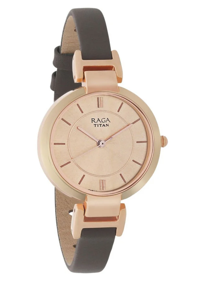 تيتان Leather Analog Wrist Watch 2608WL01