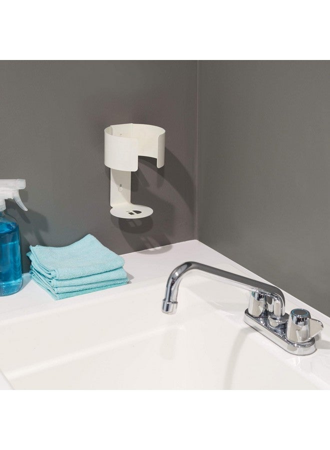 InterDesign iDesign Wall Mount Wipe Holder, Cleaning Supplies, 6.54" x 4.15" x 4" ,Coconut - Image 2