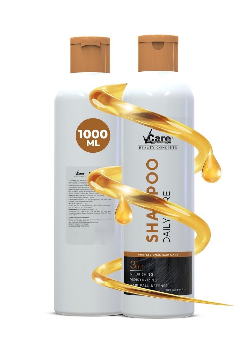 VCare Daily Care Shampoo for Dry or Damaged Hair 1000ml For All Hair Types - Image 1