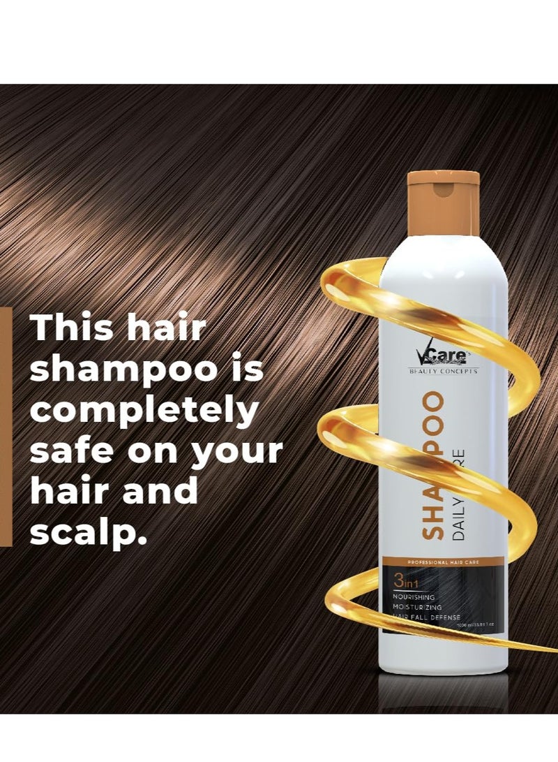 VCare Daily Care Shampoo for Dry or Damaged Hair 1000ml For All Hair Types - Image 5