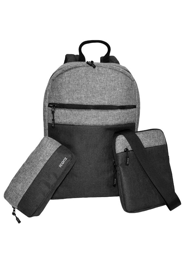 Iconz Manchester Full Pack 15.6 Inch, Laptop Backpack with Accessories Set, Multiple Compartments, Durable Fabric for School Work Travel - Image 1