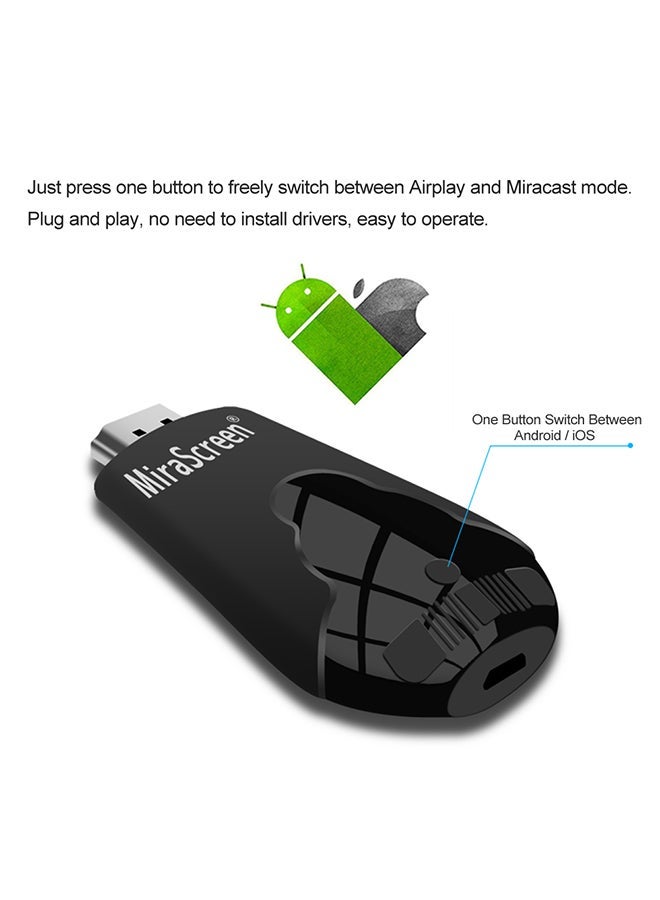 NIBEMINENT Wireless WiFi Display Dongle Receiver Black - Image 2