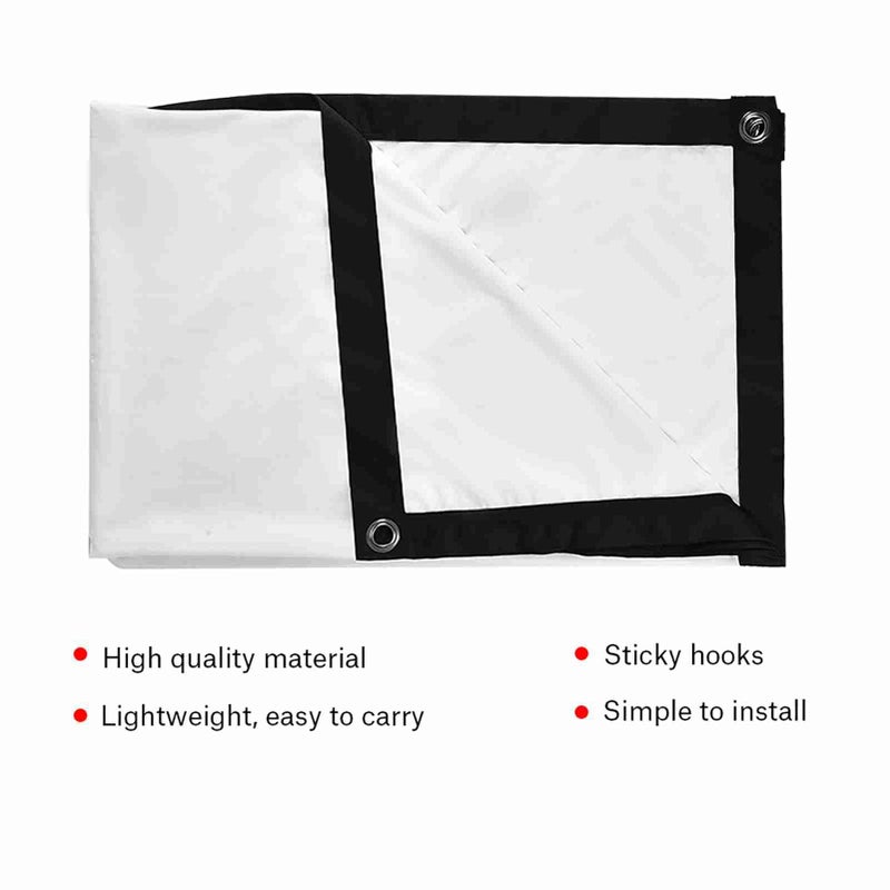 100 Inch Portable Foldable Projection Screen 4 3 Aspect Ratio Front Back Projection - Image 5