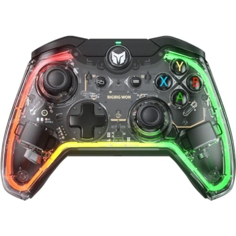 Wired Controller BIGBIG WON Rainbow PC Controller RGB Indicator Custom Back Buttons 6-Axis Gyro Dual Motor Linear Trigger Wired Game Controller for Switch Windows10 for PS5 PS4 via R90 Adapter - Image 1