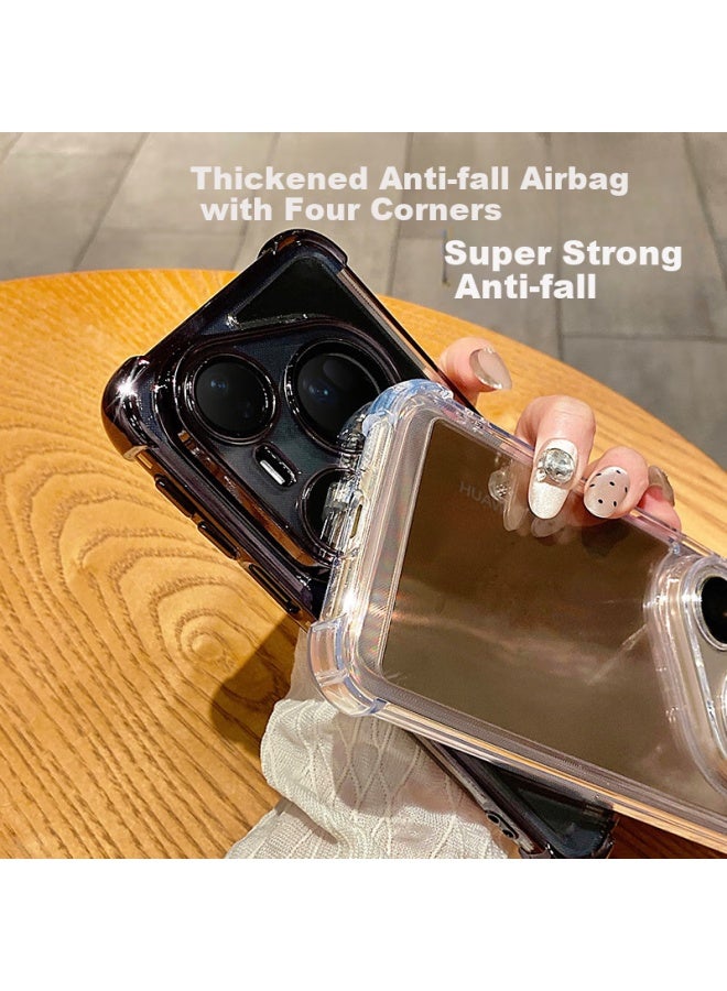 Neyaa Transparent Ultra-thin Airbag Shockproof Wear-resistant Anti-fingerprint Simple Men And Women Full Coverage Protective Case For Huawei Pura80ultra - White Sand Silver - Image 3