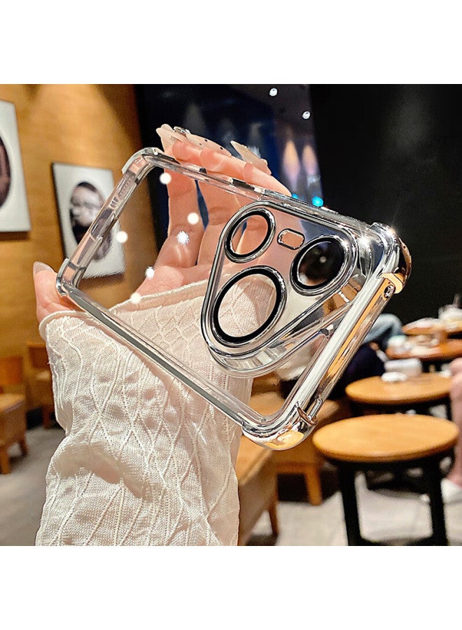 Neyaa Transparent Ultra-thin Airbag Shockproof Wear-resistant Anti-fingerprint Simple Men And Women Full Coverage Protective Case For Huawei Pura80ultra - White Sand Silver - Image 1
