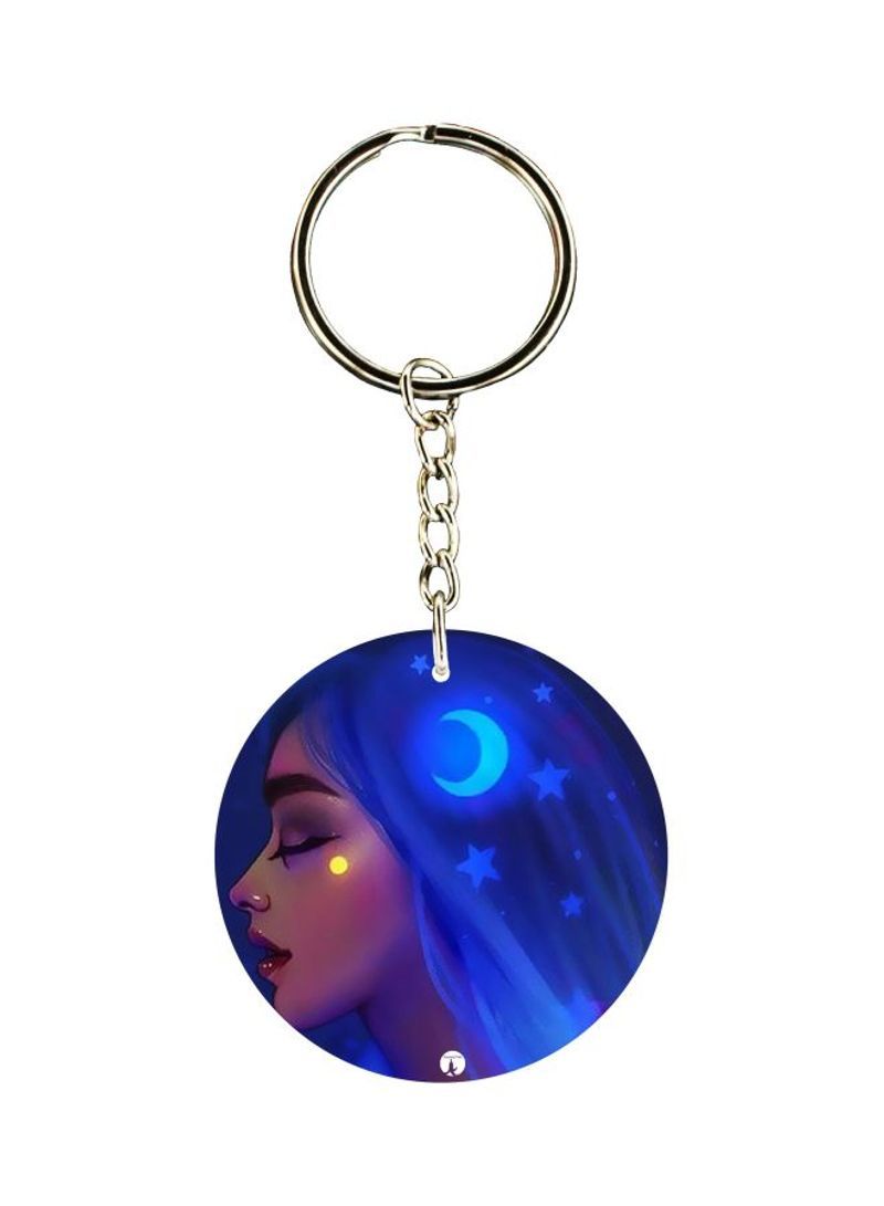 Cartoon Themed Single Sided Keychain
