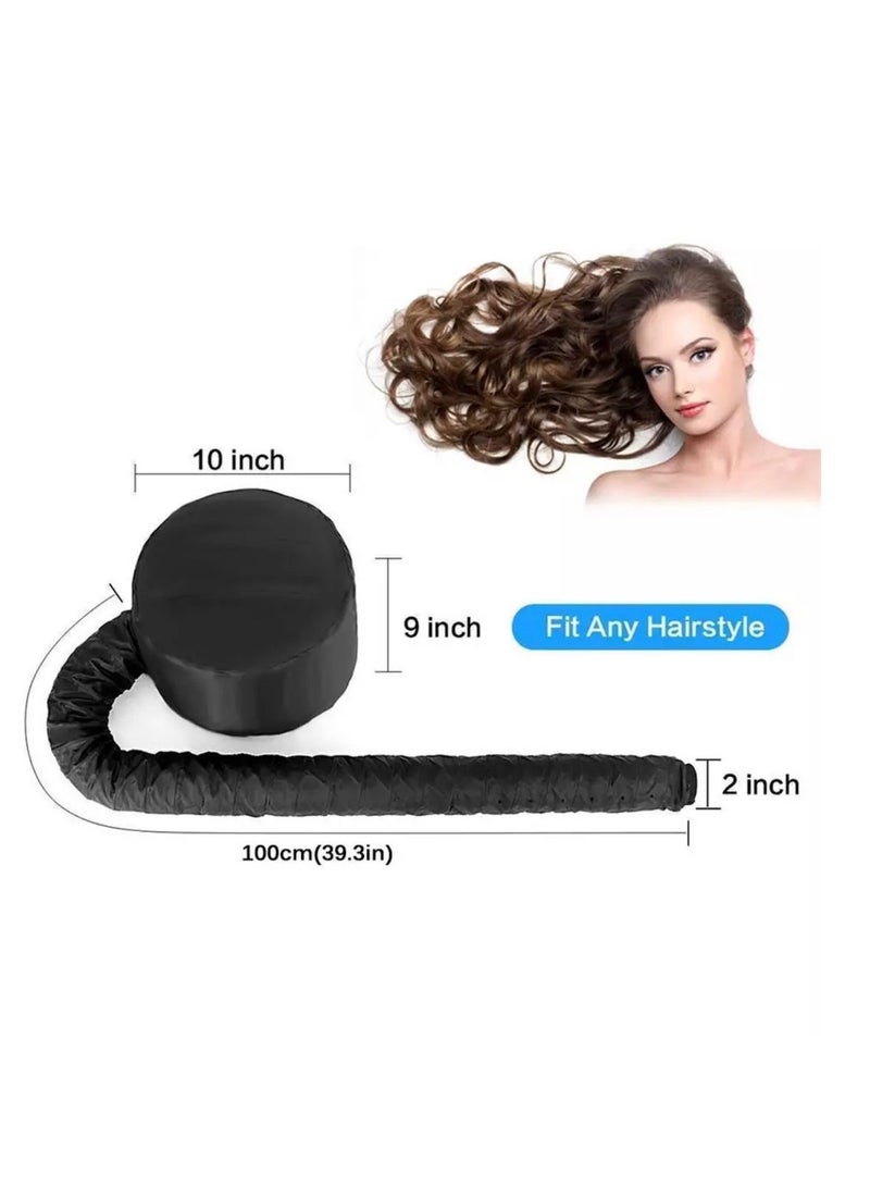 BLUE CORAL Soft Bonnet Hood Hairdryer Attachment, Adjustable Hooded Bonnet for Hand Held Hair Dryer - Drying Styling Curling Deep Conditioning (Black) - Image 5