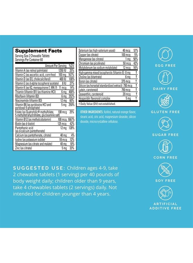 BRAINMD Dr Amen Kids' NeuroVite, Orange Flavor - 120 Penguin-Shaped Chewables - Multivitamin & Mineral Supplement - Promotes Healthy Development & Growth - Gluten Free - 60 Servings - Image 2
