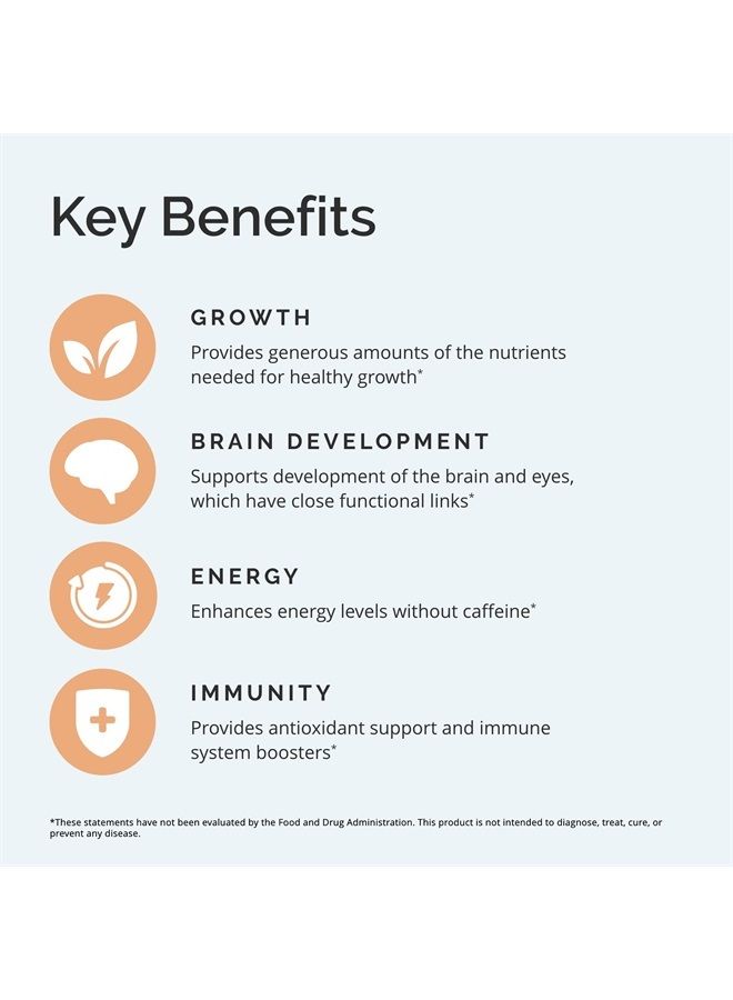 BRAINMD Dr Amen Kids' NeuroVite, Orange Flavor - 120 Penguin-Shaped Chewables - Multivitamin & Mineral Supplement - Promotes Healthy Development & Growth - Gluten Free - 60 Servings - Image 3