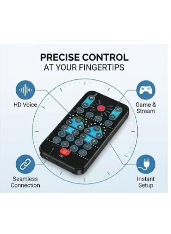 Captaintech Handheld Live Sound Card u0026 Mini Voice Changer with 8 Fixed Audio Effects - Plug u0026 Play Voice Disguiser for Mobile Phone, Gaming u0026 Recording, Durable Lightweight Design - Image 4