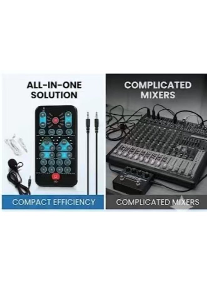 Captaintech Handheld Live Sound Card u0026 Mini Voice Changer with 8 Fixed Audio Effects - Plug u0026 Play Voice Disguiser for Mobile Phone, Gaming u0026 Recording, Durable Lightweight Design - Image 3