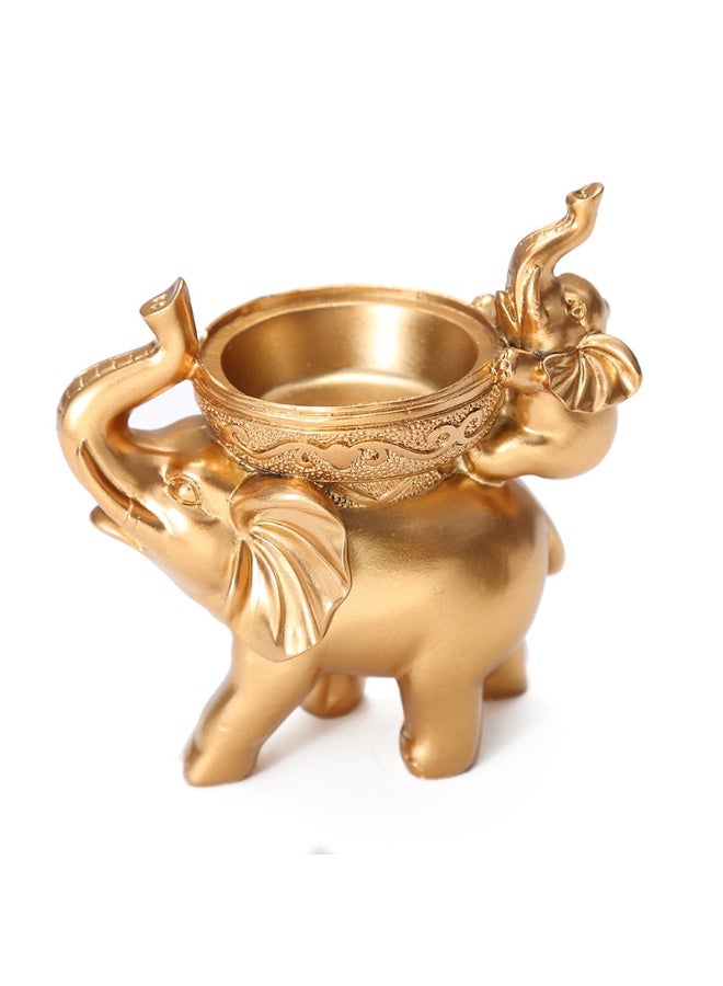 NeeMee Elephant Back Candle Holder - Resin Ornament for Home Living Room and Study Decoration Gift - Image 4