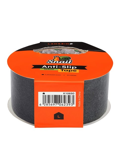 Snail Anti-Slip Tape - 5cmx5m - Water-Resistant Anti-Slip Tread. Adheres Securely Without Wrinkling or Lifting, Self-Adhesive for Quick Application. Ideal for Stairs Ramps Bathrooms