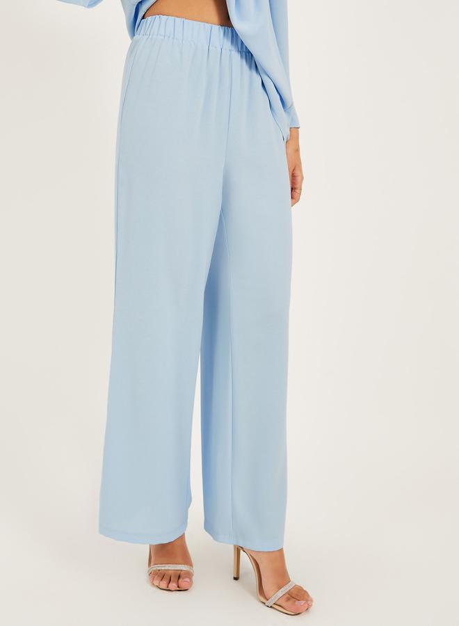 Styli 3/4th sleeve length long top with gold lace trims and wide leg pants modest set  - Image 5