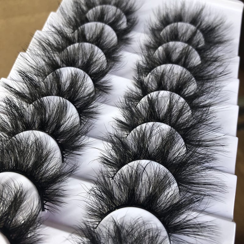 GMAGICTOBO False Eyelashes Wispy Eyelashes Faux 3D Mink Lashes Thick Volume Long Soft Dramatic Strip Eye Lashes Pack 8 Pairs - Image 5