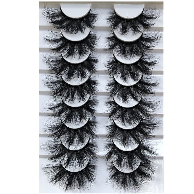 GMAGICTOBO False Eyelashes Wispy Eyelashes Faux 3D Mink Lashes Thick Volume Long Soft Dramatic Strip Eye Lashes Pack 8 Pairs - Image 2